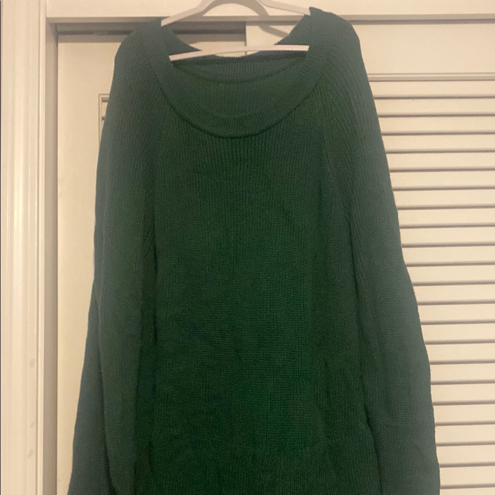 lululemon athletica Forest Green Cowl Neck Sweater